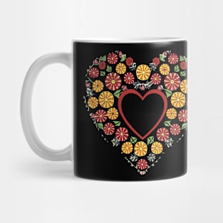 Floral Heart of Flowers Valentines Day Mug